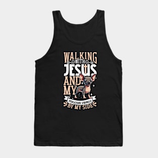 Jesus and dog - Peruvian Hairless Dog Tank Top